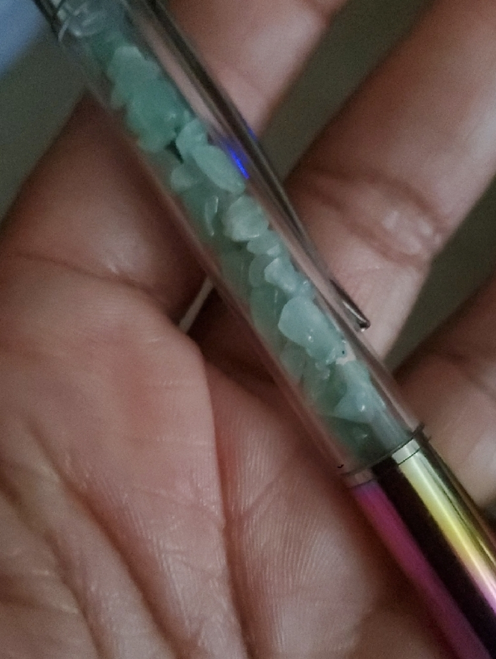 📍NWOT-Iridescent Green Crystal Accent Ballpoint Pen ( Black Ink) - Picture 2 of 2